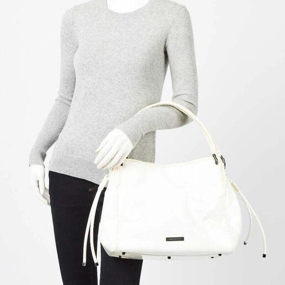 Burberry White Check Embossed Patent Leather Canterbury Tote Bag - Picture 10 of 12